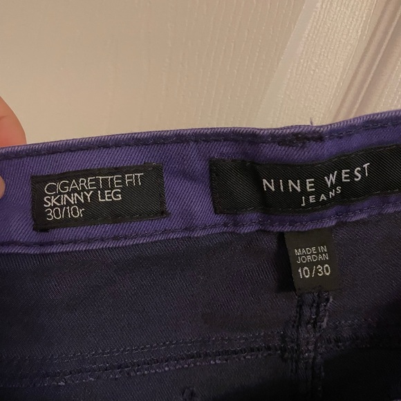 Nine West Purple Jeans | Cigarette fit | Skinny Leg | Size 10 | - Picture 4 of 7